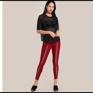 Girl Gang Mesh Blouse Semi Sheer Sexy Tunic